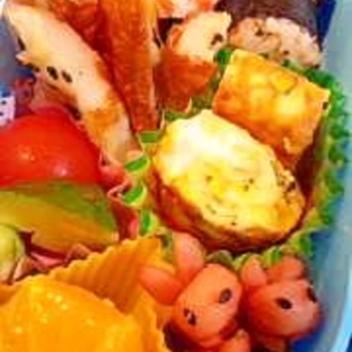 幼稚園のお弁当★黒ごまチーちく＆うさぎウィンナー♪